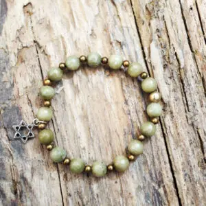 Jade star David bracelet from Holy Land