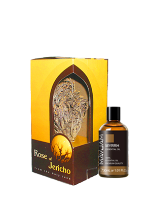 Small rose of Jericho + Myrrh Oil